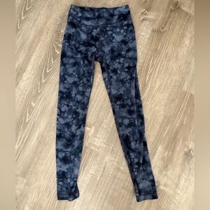 Athleta Girl Navy Marble High-Waist Leggings